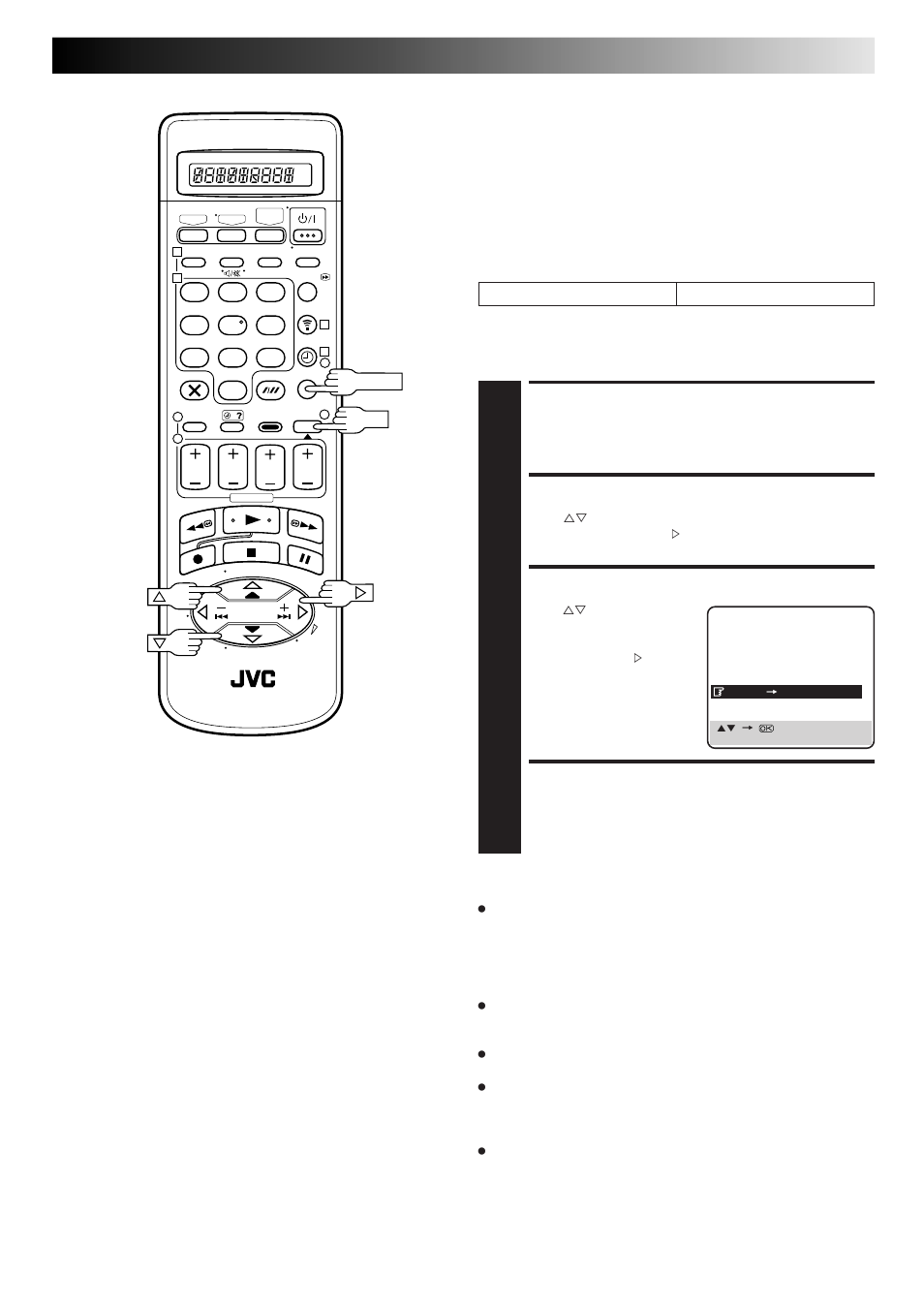 Auto sp → lp timer (s-vhs/vhs mode only), Access main menu screen, Access mode set screen | Select mode, Return to normal screen | JVC HM-DR10000EU User Manual | Page 35 / 84