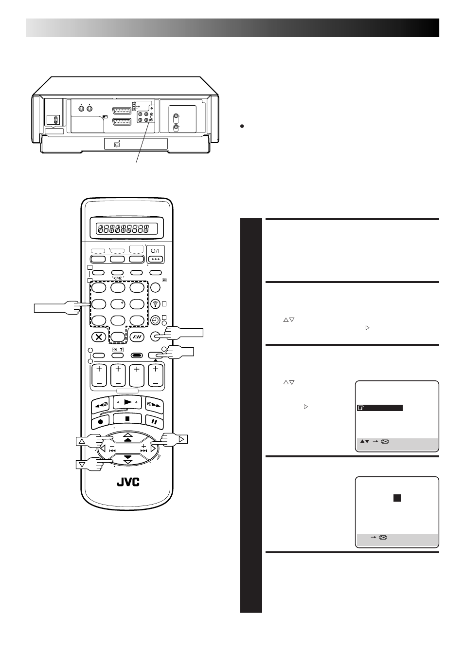 Access main menu screen, Access initial set screen, Access jlip id no. set screen | Set jlip id number, Return to normal screen, Information on j terminal | JVC HM-DR10000EU User Manual | Page 56 / 84