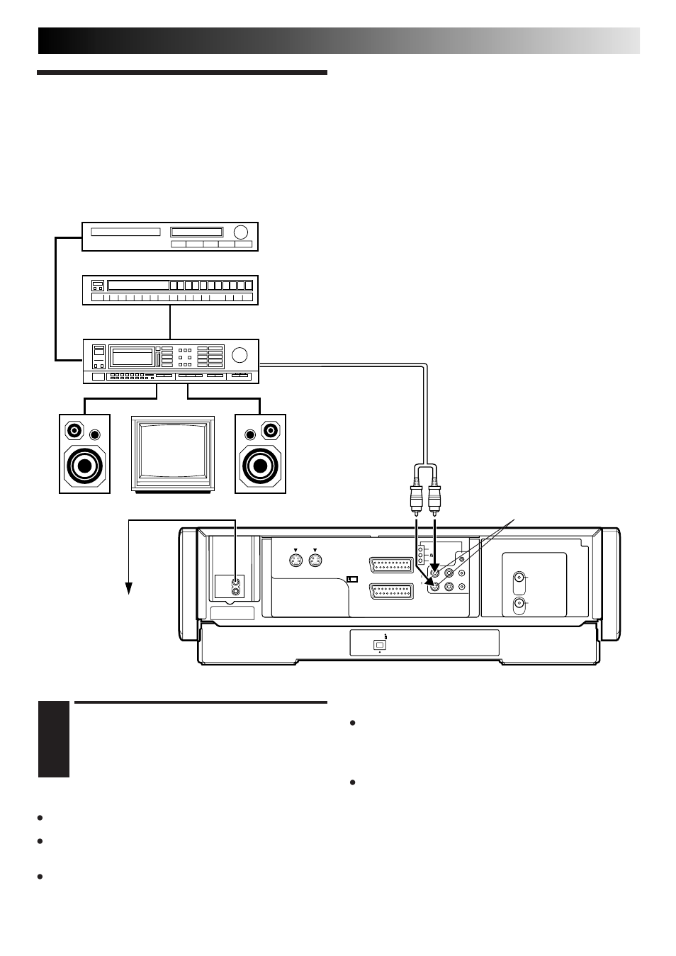Connecting/ using a stereo system, Make connections, Cautions | JVC HM-DR10000EU User Manual | Page 61 / 84