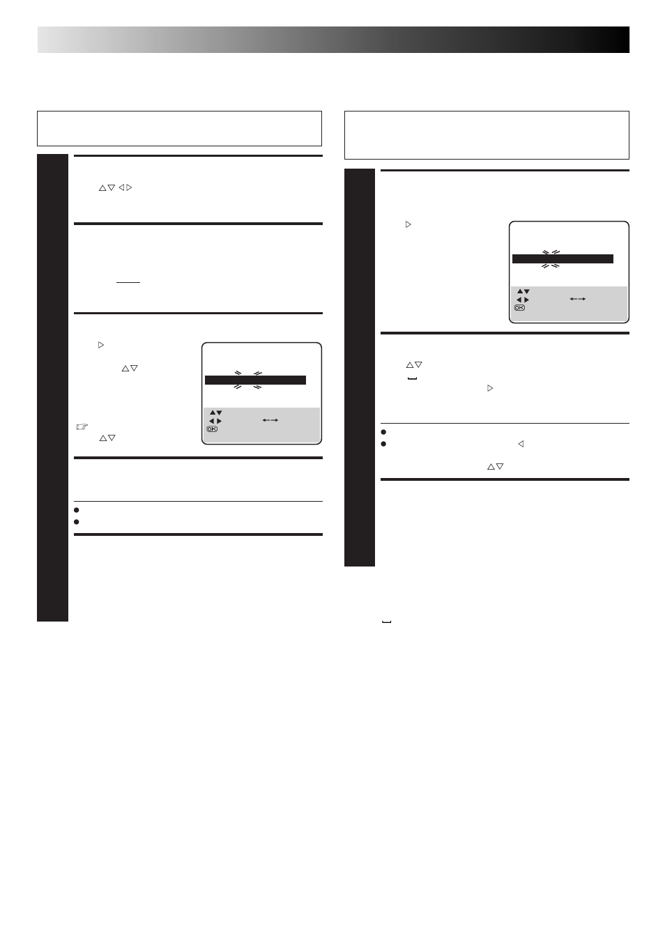 Select station name character, Enter new character, Close confirmation screen | Select item, Access manual channel set screen, Select new station, Switch stations, Subsidiary settings (cont.), Set stations (b), Set stations (a) | JVC HM-DR10000EU User Manual | Page 66 / 84