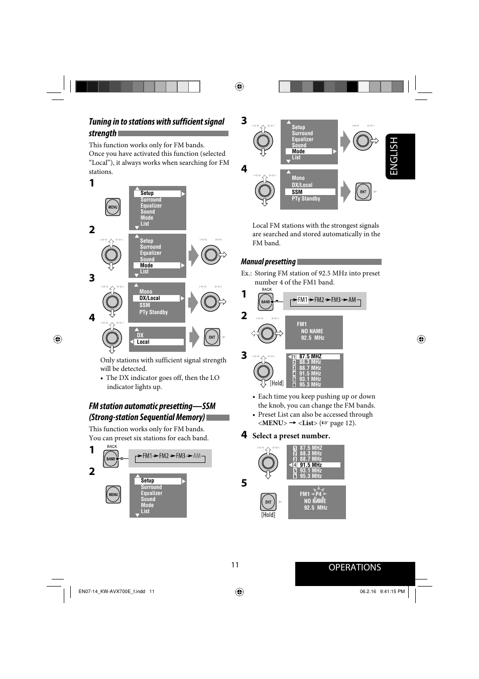 English, Operations | JVC Exad KW-AVX 700 User Manual | Page 11 / 235