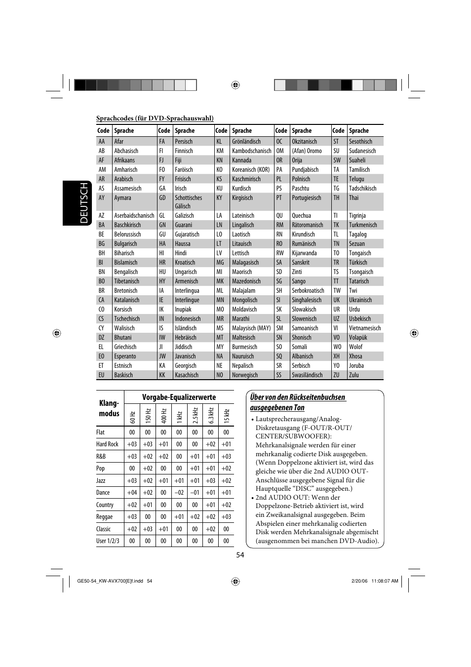 Deutsch | JVC Exad KW-AVX 700 User Manual | Page 112 / 235