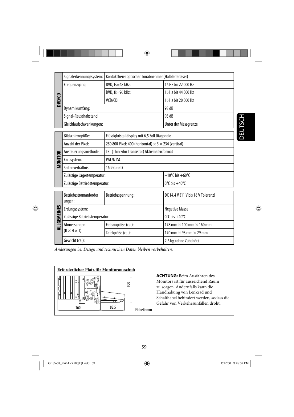 Deutsch | JVC Exad KW-AVX 700 User Manual | Page 117 / 235