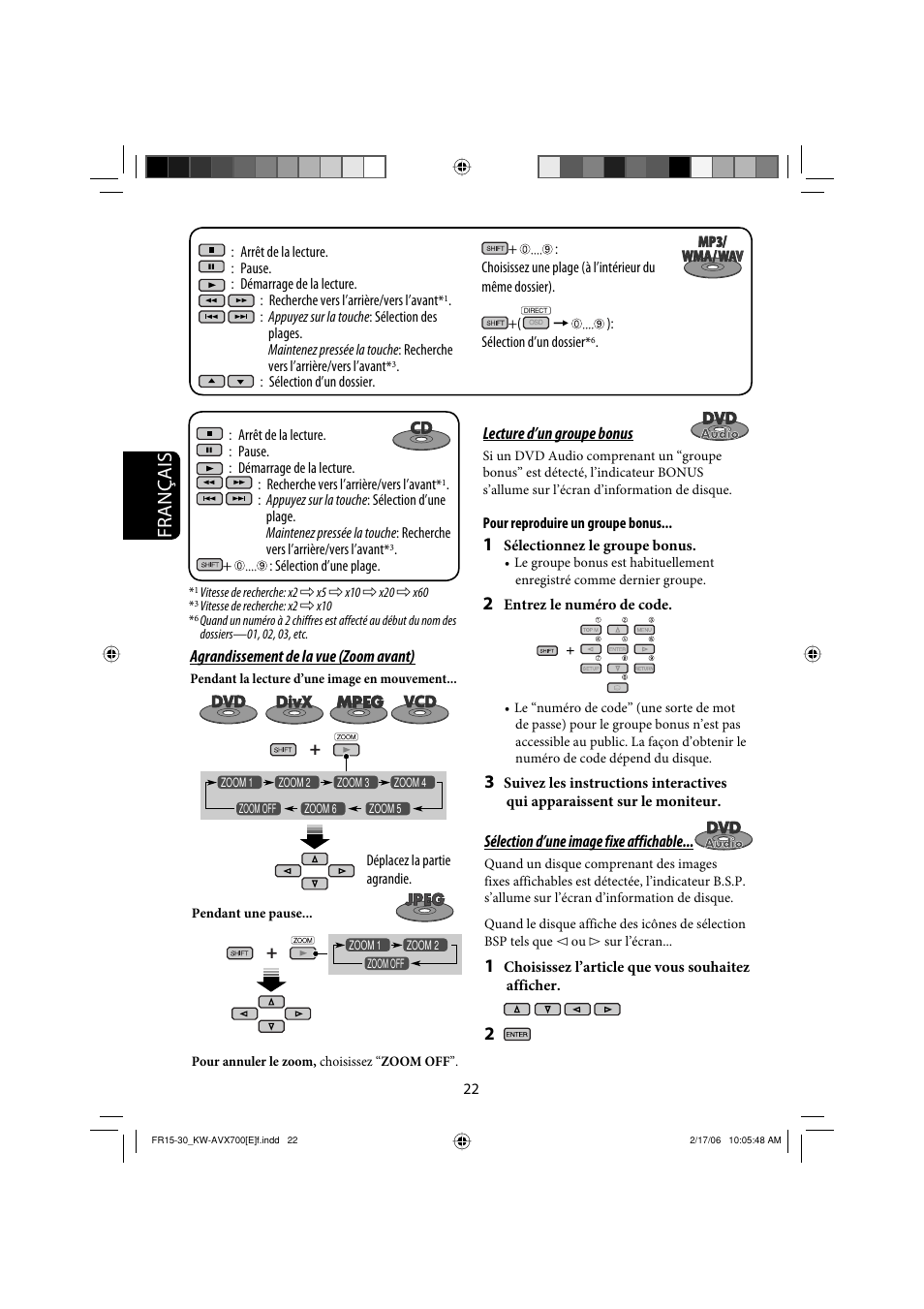 Français | JVC Exad KW-AVX 700 User Manual | Page 138 / 235