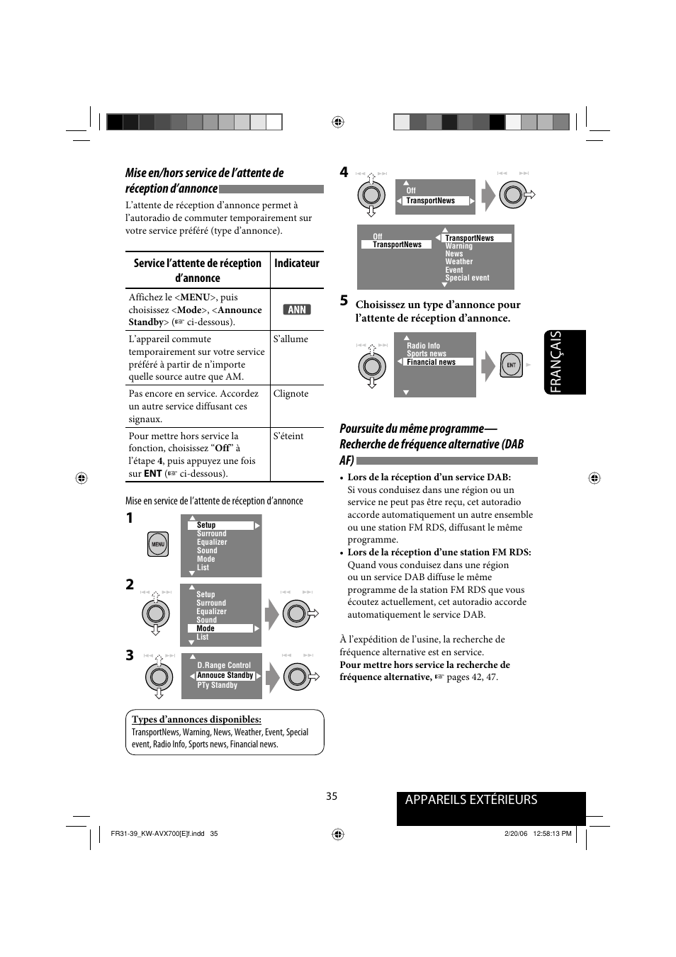 Français | JVC Exad KW-AVX 700 User Manual | Page 151 / 235