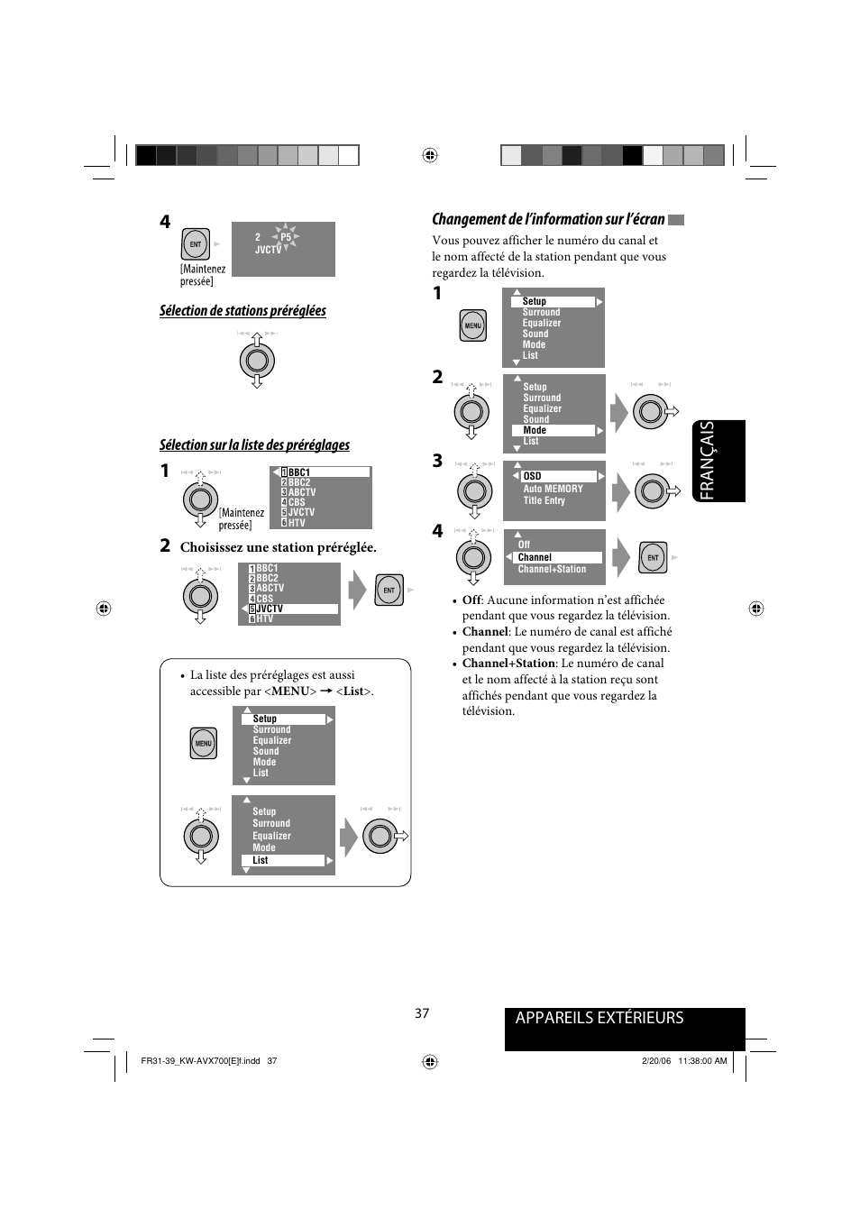 Français | JVC Exad KW-AVX 700 User Manual | Page 153 / 235
