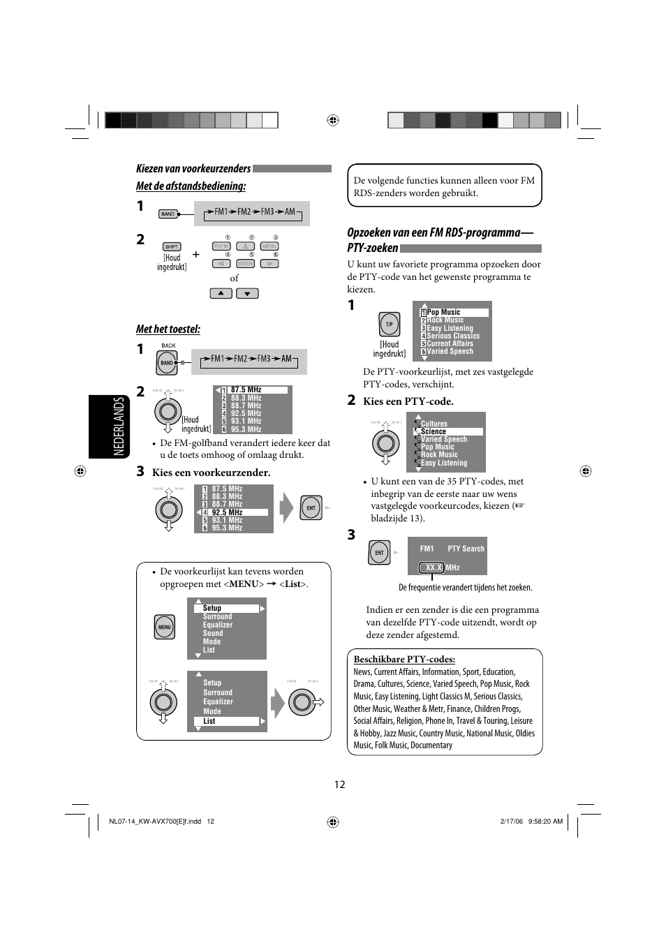 Nederlands, Opzoeken van een fm rds-programma— pty-zoeken | JVC Exad KW-AVX 700 User Manual | Page 186 / 235