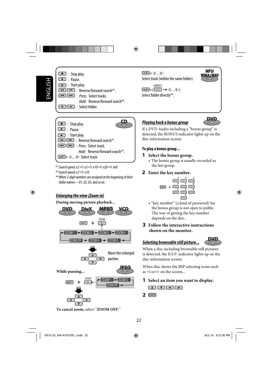 English | JVC Exad KW-AVX 700 User Manual | Page 22 / 235