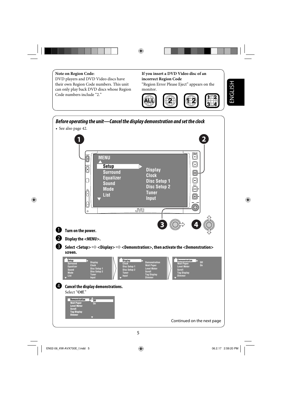 Before operating the unit, English | JVC Exad KW-AVX 700 User Manual | Page 5 / 235