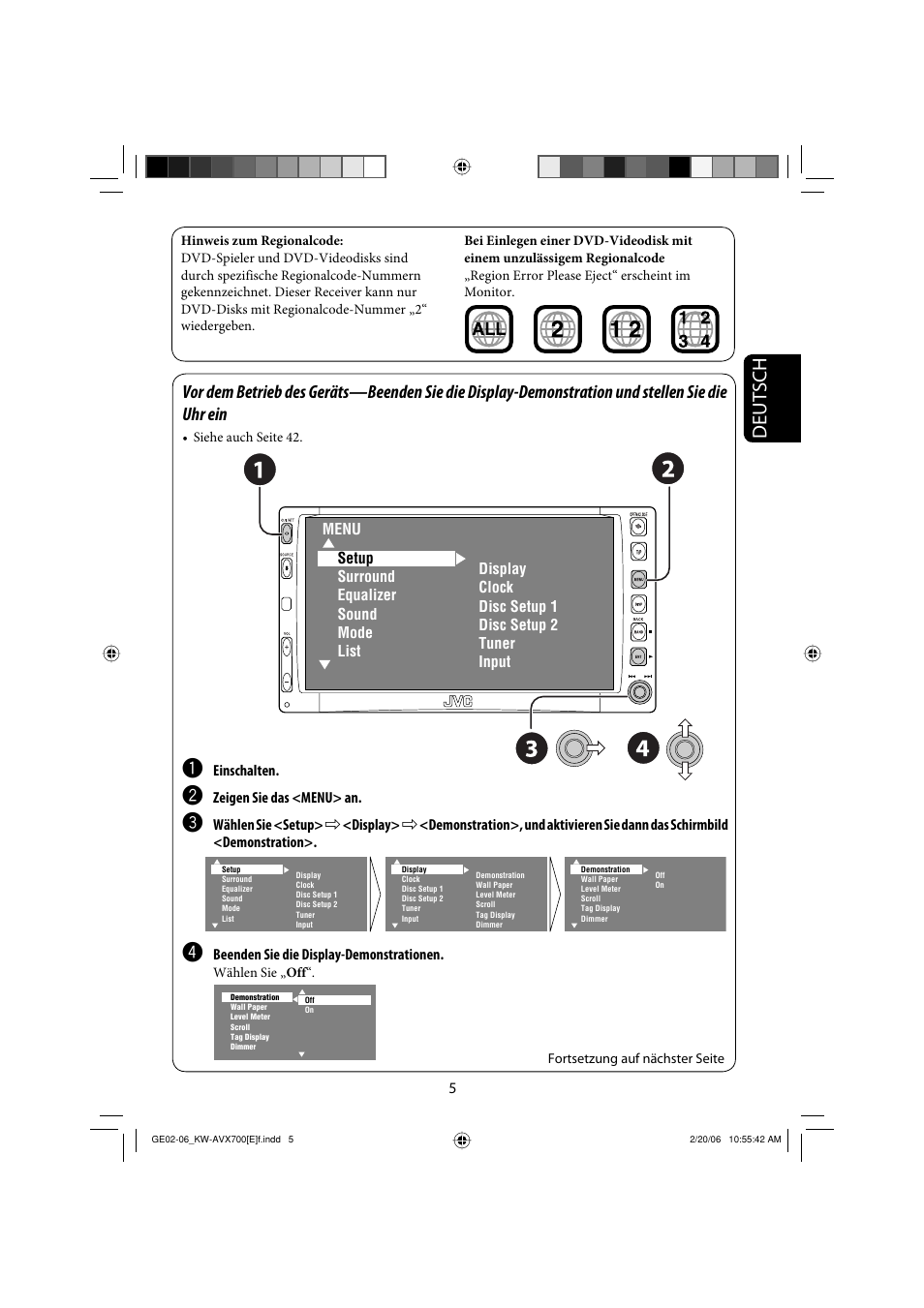 Deutsch | JVC Exad KW-AVX 700 User Manual | Page 63 / 235