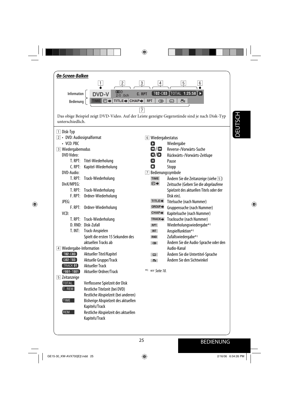 Deutsch, Bedienung | JVC Exad KW-AVX 700 User Manual | Page 83 / 235