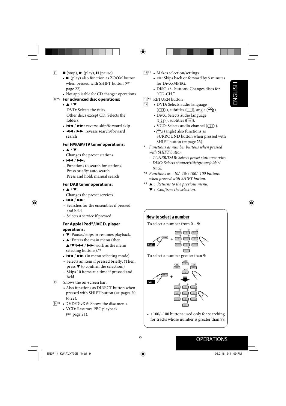 English, Operations | JVC Exad KW-AVX 700 User Manual | Page 9 / 235