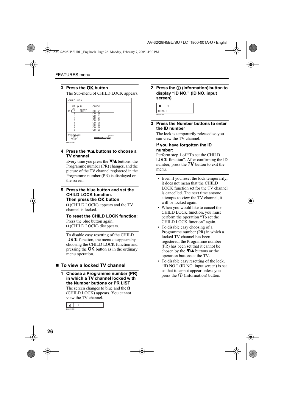 Features menu | JVC 0305MKH-CR-MU User Manual | Page 27 / 135