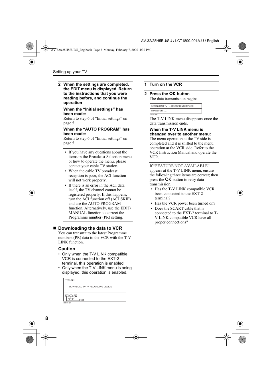 Downloading the data to vcr” on | JVC 0305MKH-CR-MU User Manual | Page 9 / 135