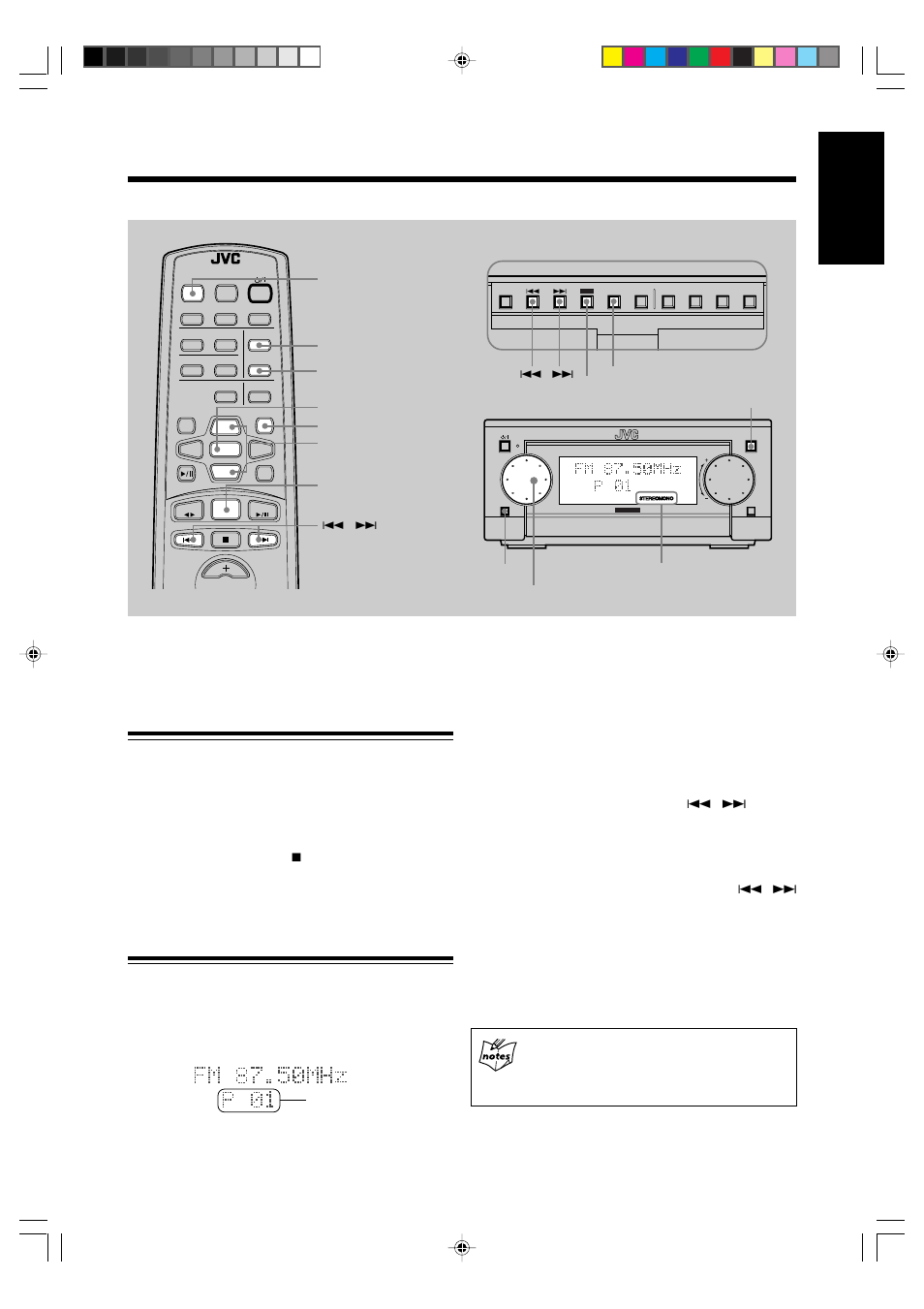 Listening to fm and am broadcasts, English, Setting the am tuner interval spacing | Tuning in a station | JVC UX-G6 User Manual | Page 19 / 38