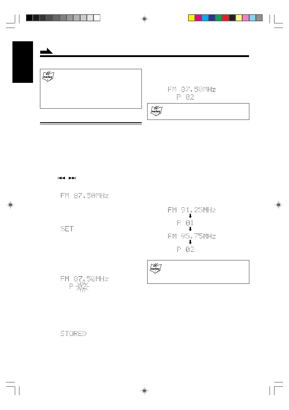 English, Presetting stations | JVC UX-G6 User Manual | Page 20 / 38