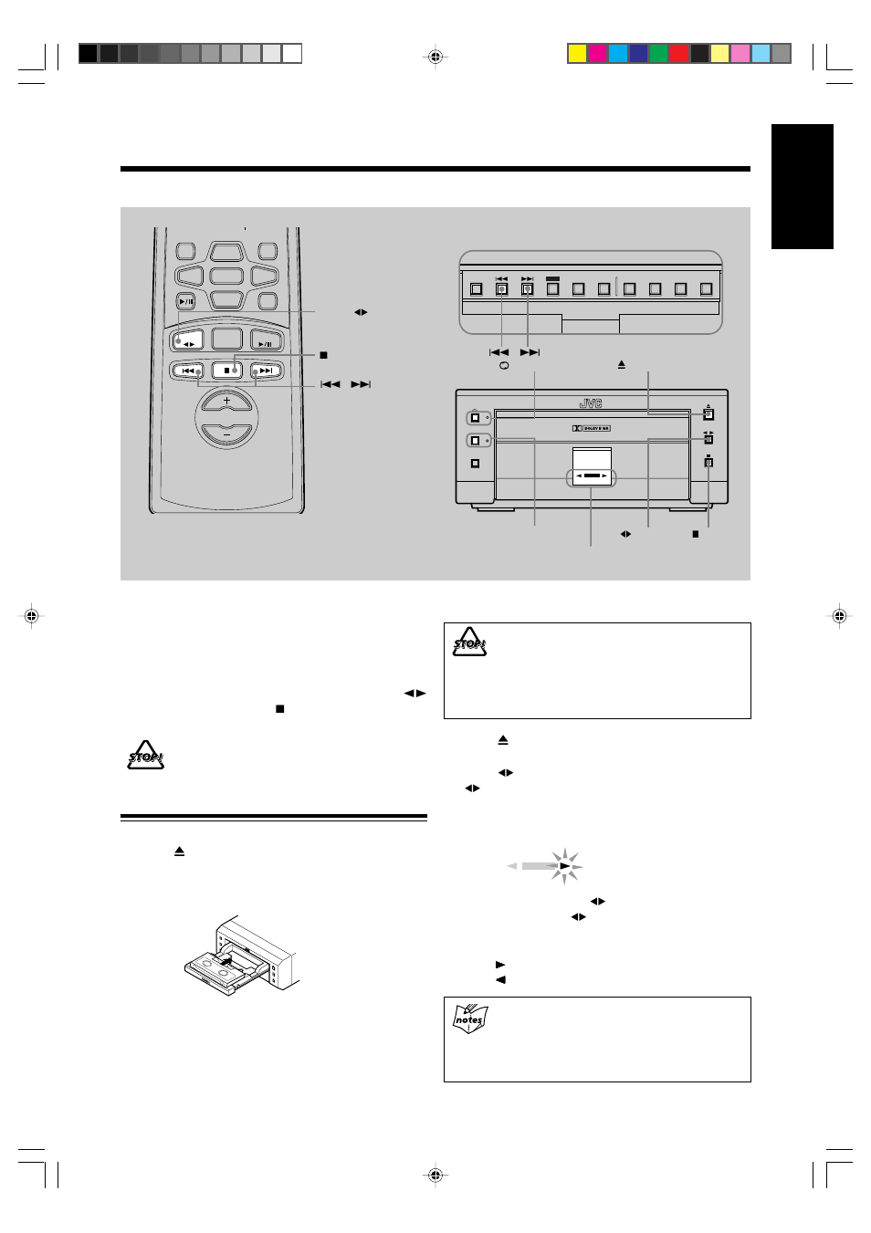 Playing back a tape, English, Playing back a tape — basic operation | JVC UX-G6 User Manual | Page 25 / 38