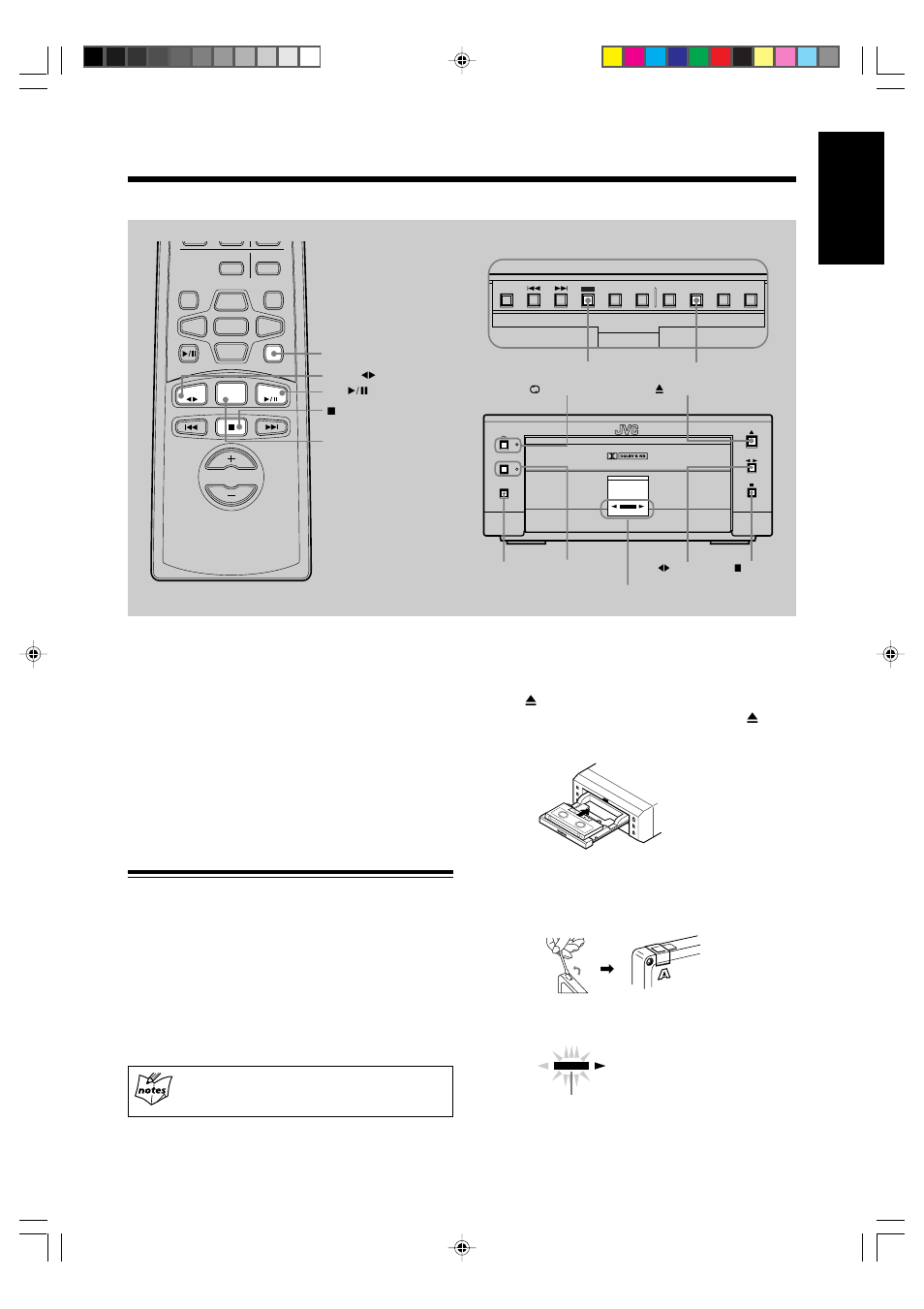 Recording onto a tape, English, Manual recording onto a tape | Important | JVC UX-G6 User Manual | Page 27 / 38
