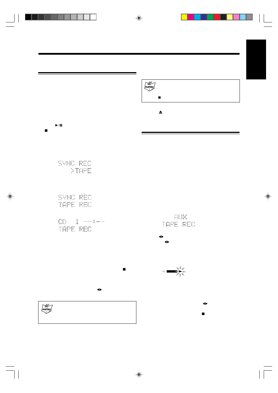 English synchronized recording from a cd, Recording from the external equipment | JVC UX-G6 User Manual | Page 29 / 38