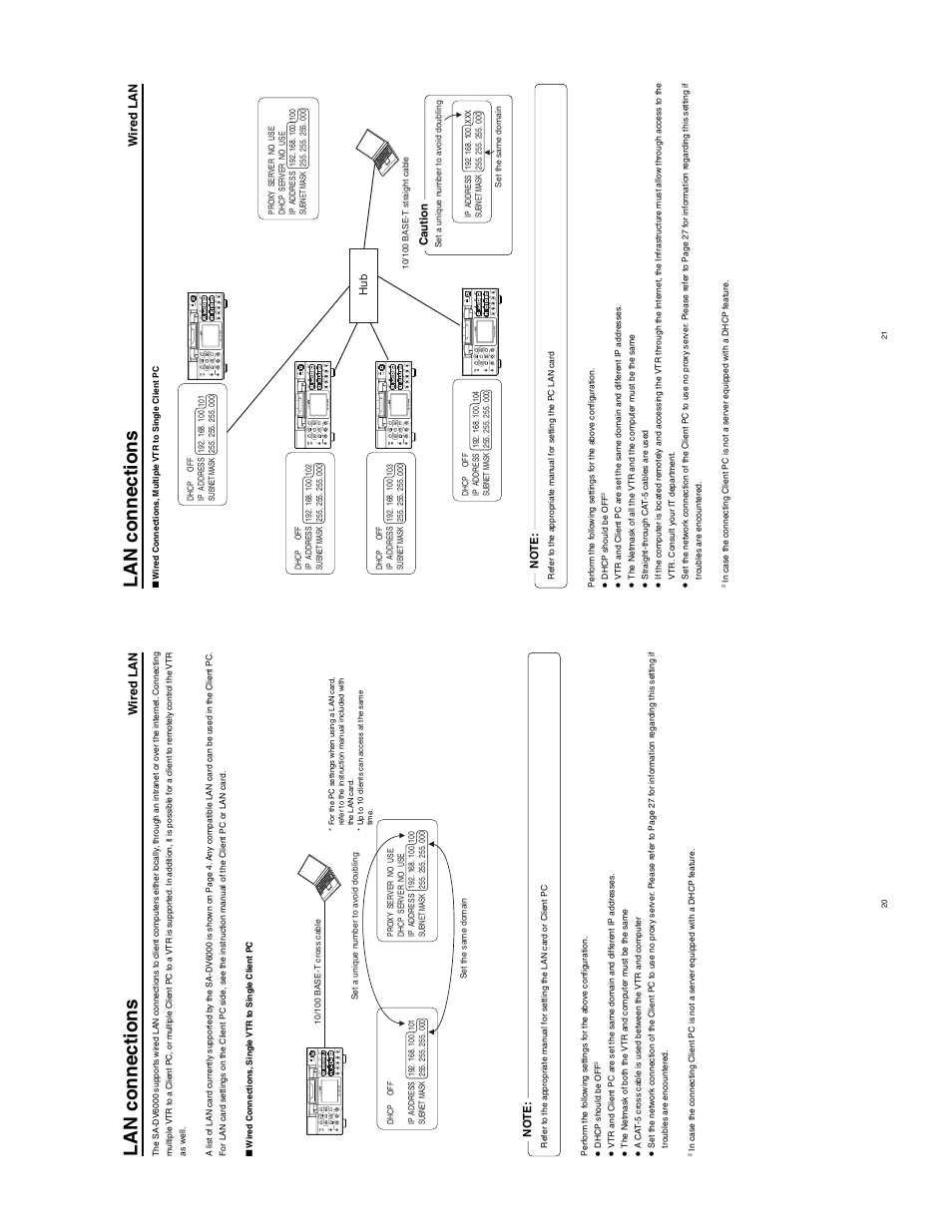Lan connections | JVC SA-DV6000 User Manual | Page 18 / 43