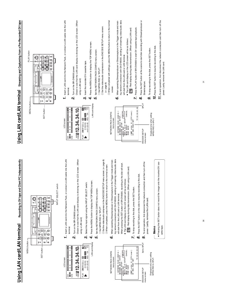 Using lan car d/lan terminal | JVC SA-DV6000 User Manual | Page 23 / 43