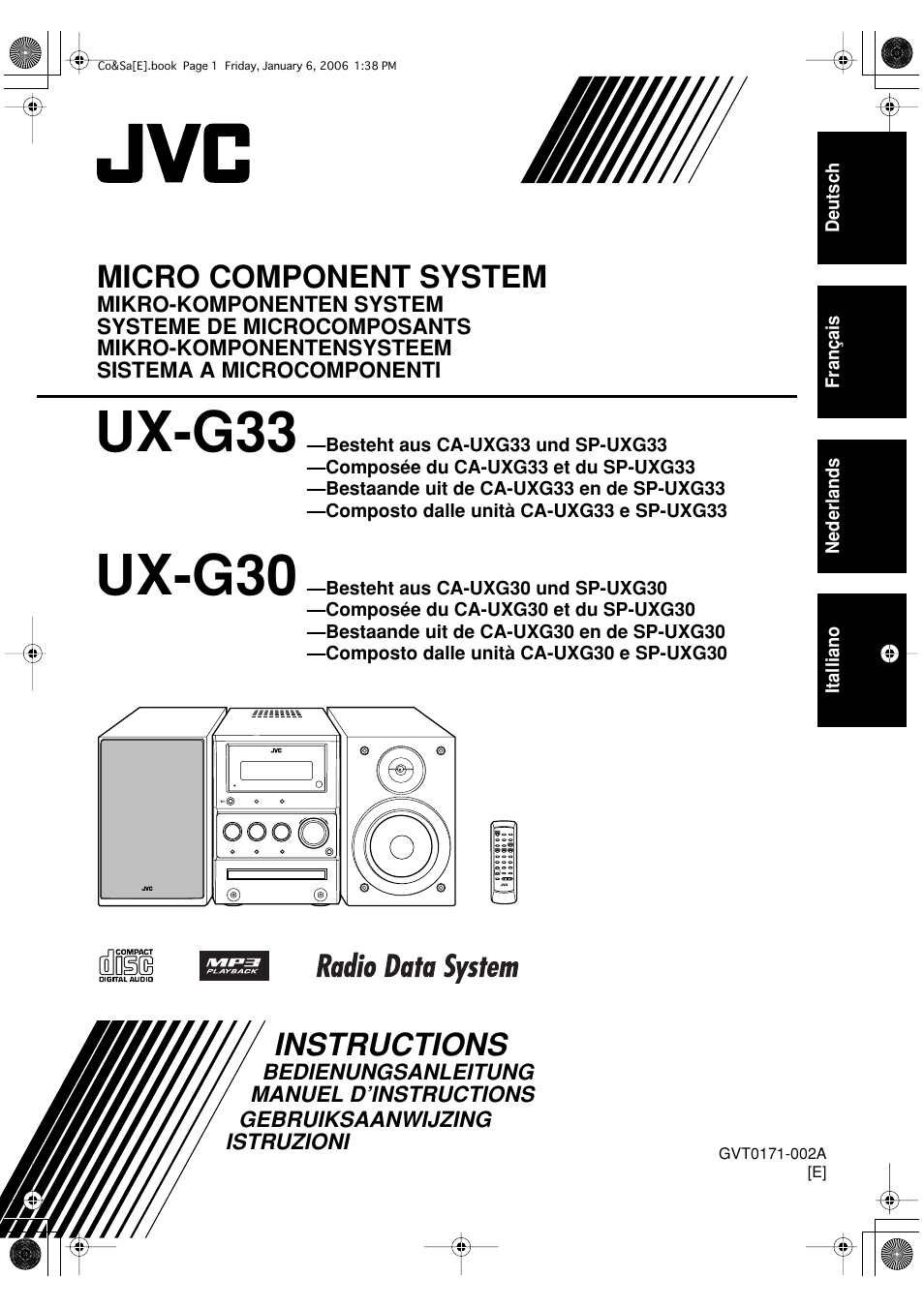 JVC UX-G33 User Manual | 88 pages