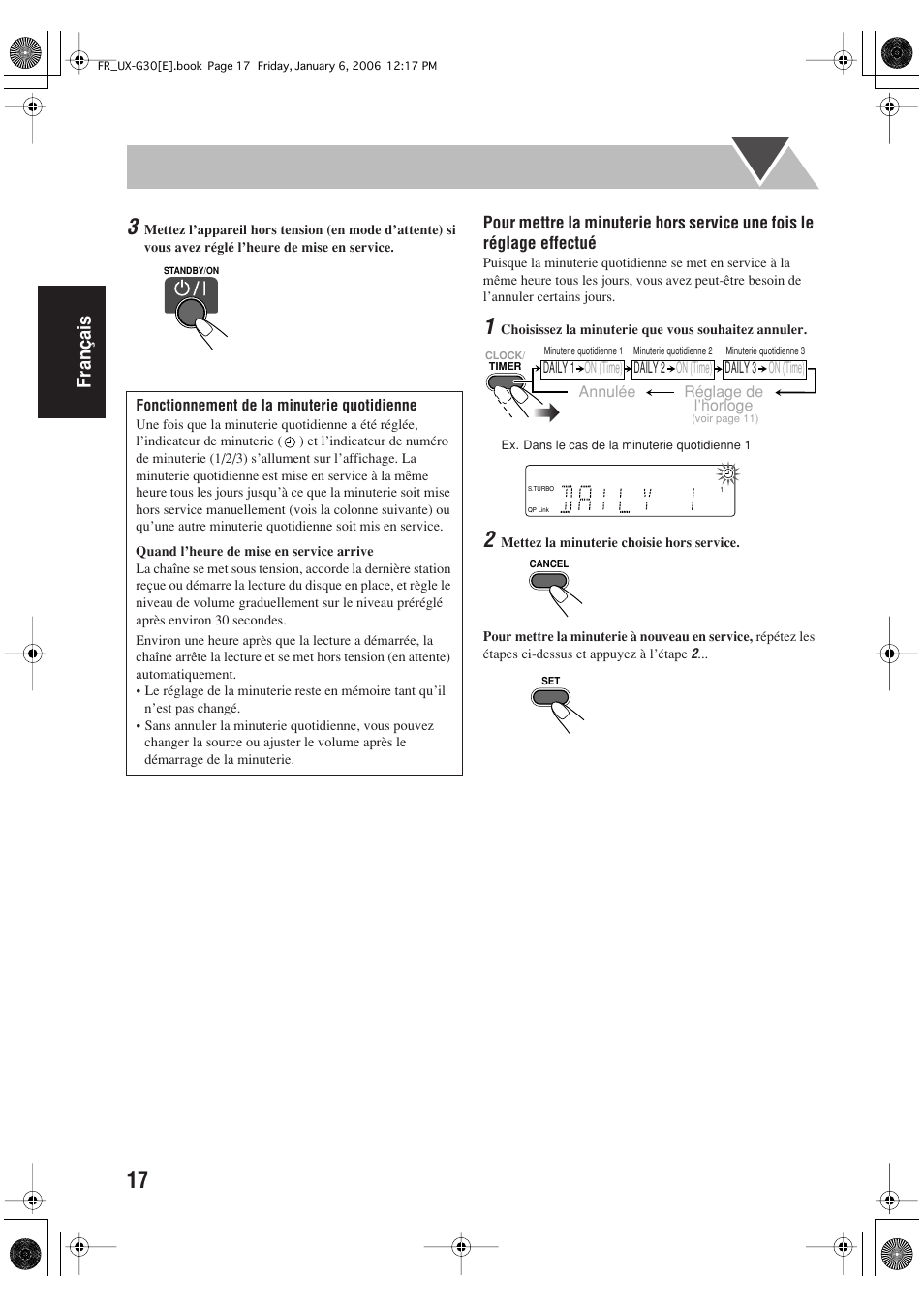Français | JVC UX-G33 User Manual | Page 44 / 88