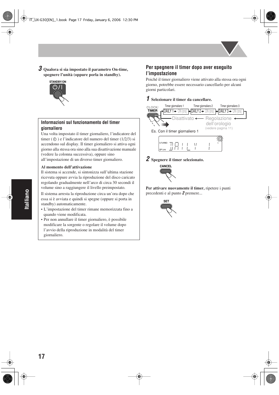 Italliano | JVC UX-G33 User Manual | Page 84 / 88