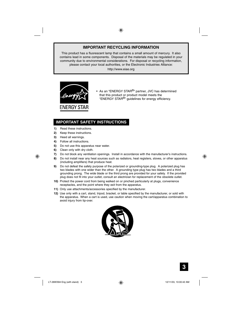 JVC 1203TNH-II-IM User Manual | Page 3 / 64
