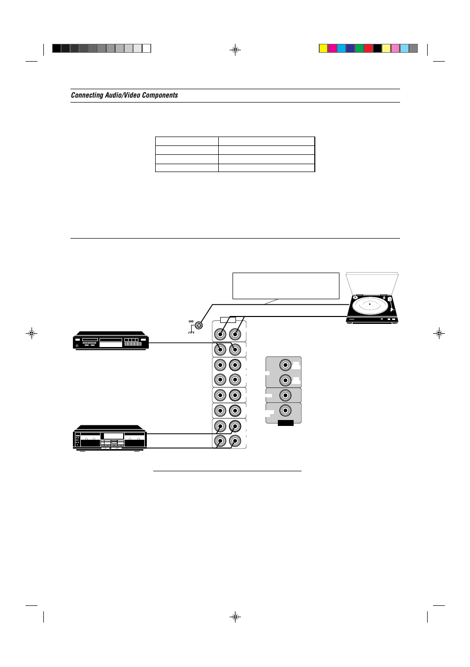 Connecting audio/video components, Page 8, Audio component connections | JVC RX-772VBK User Manual | Page 11 / 54