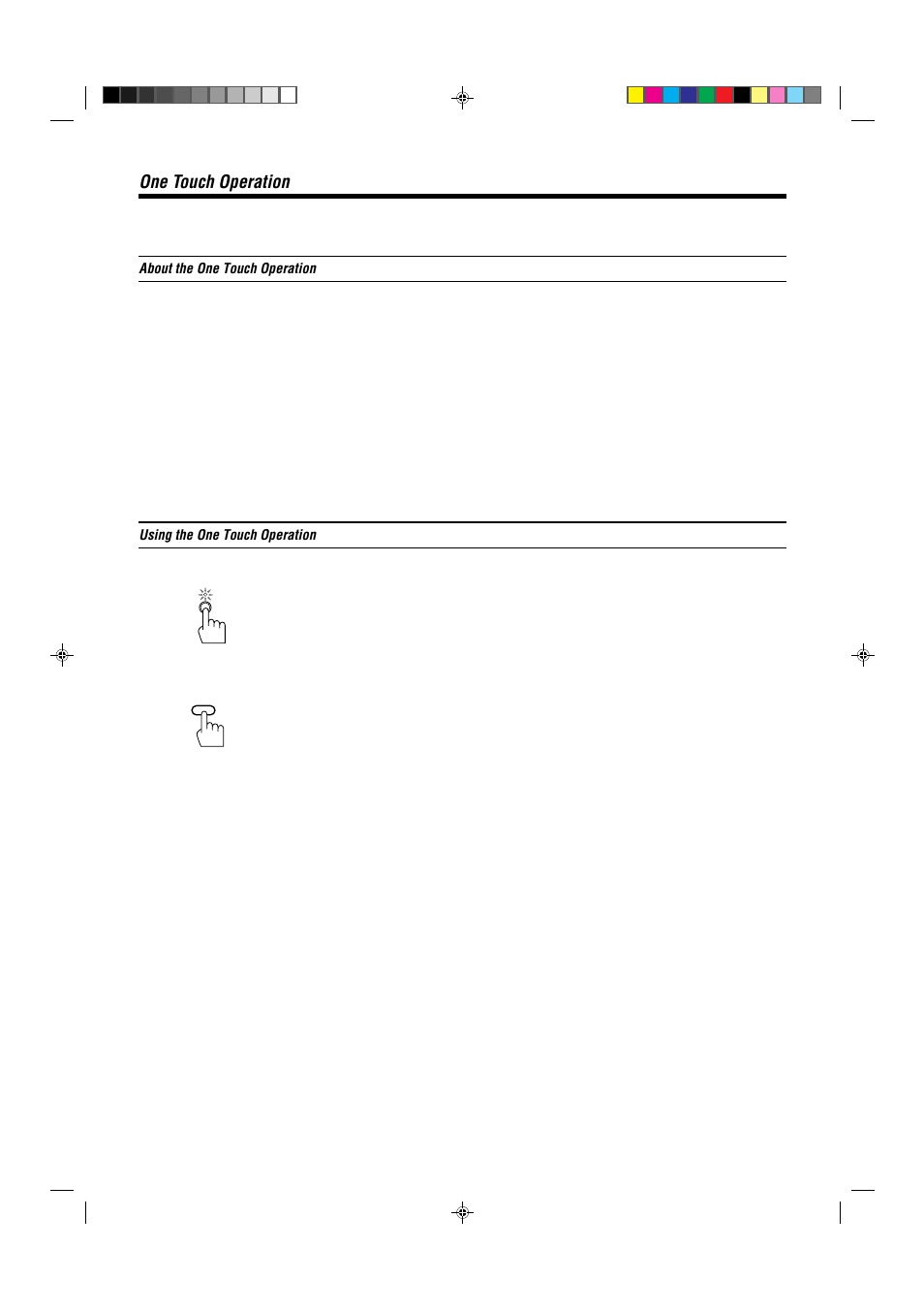 One touch operation, About the one touch operation, Using the one touch operation | JVC RX-772VBK User Manual | Page 21 / 54