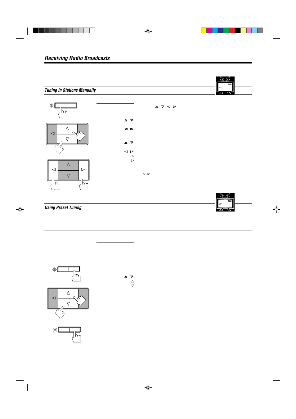 Receiving radio broadcasts | JVC RX-772VBK User Manual | Page 22 / 54