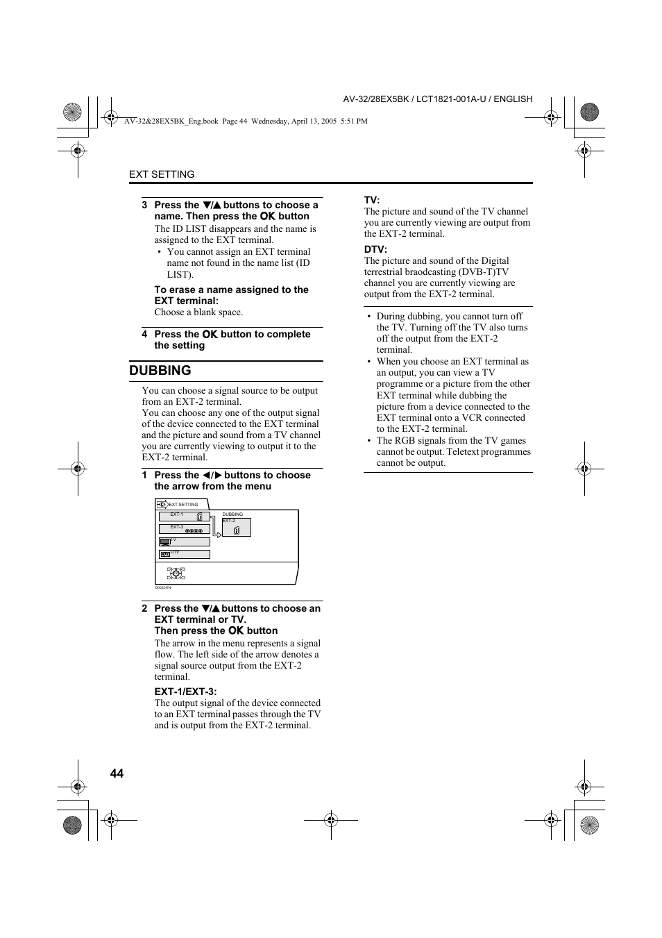 Dubbing | JVC 0405TKH-CR-MU User Manual | Page 44 / 64