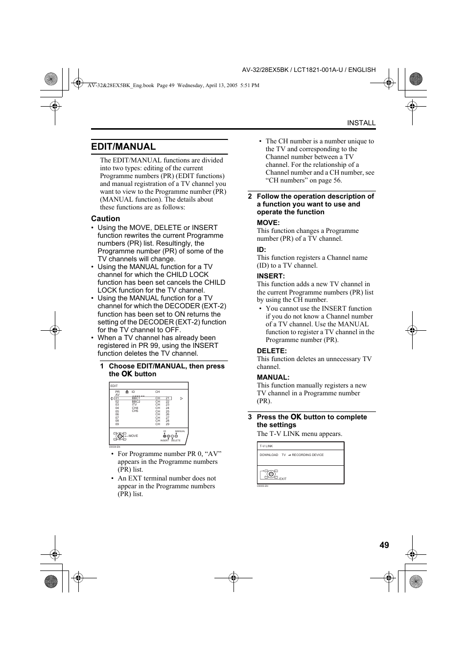 Edit/manual, Caution | JVC 0405TKH-CR-MU User Manual | Page 49 / 64
