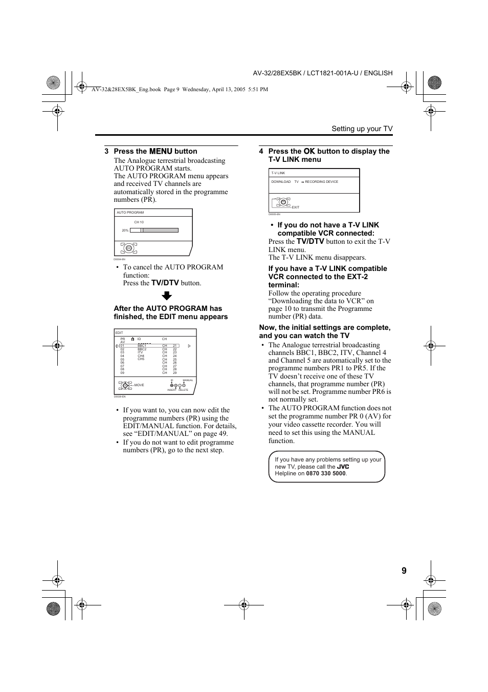 Tv/dtv | JVC 0405TKH-CR-MU User Manual | Page 9 / 64