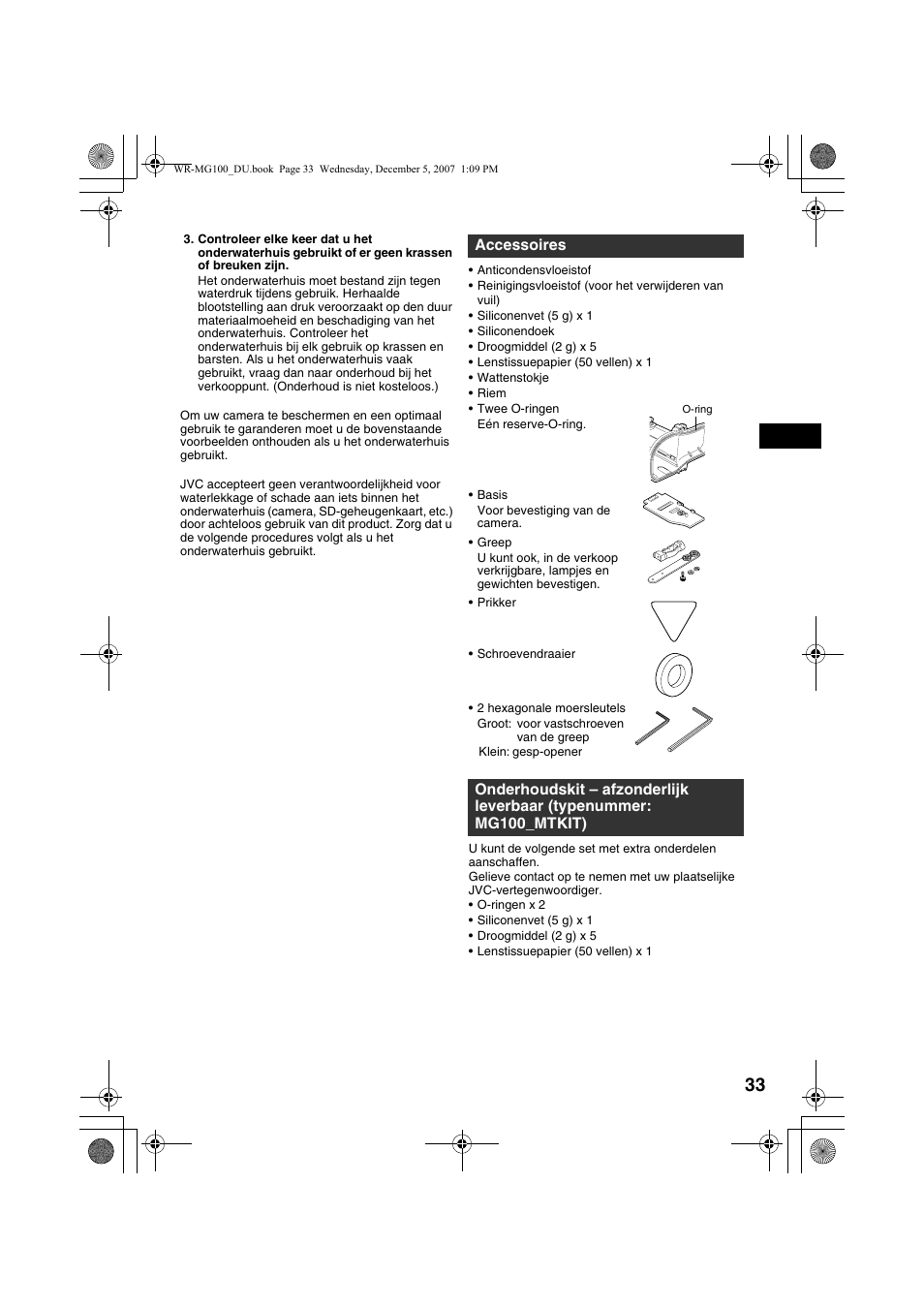 Accessoires | JVC Marine Case WR-MG100 User Manual | Page 33 / 103