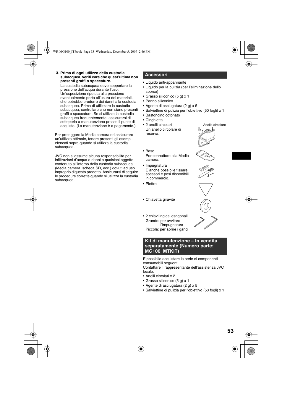 Accessori | JVC Marine Case WR-MG100 User Manual | Page 53 / 103