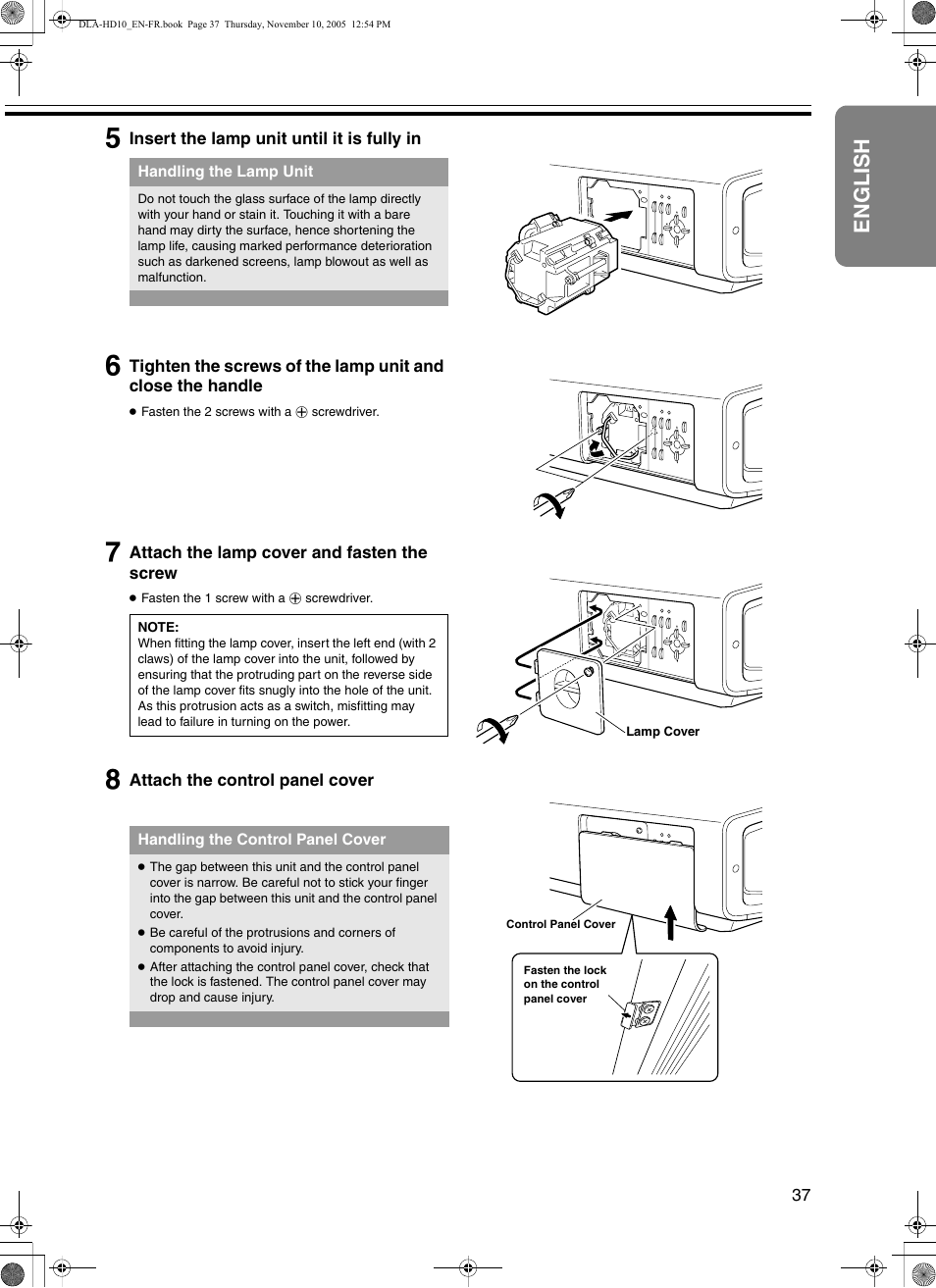 English | JVC DLA-HD10KSU/E User Manual | Page 37 / 50