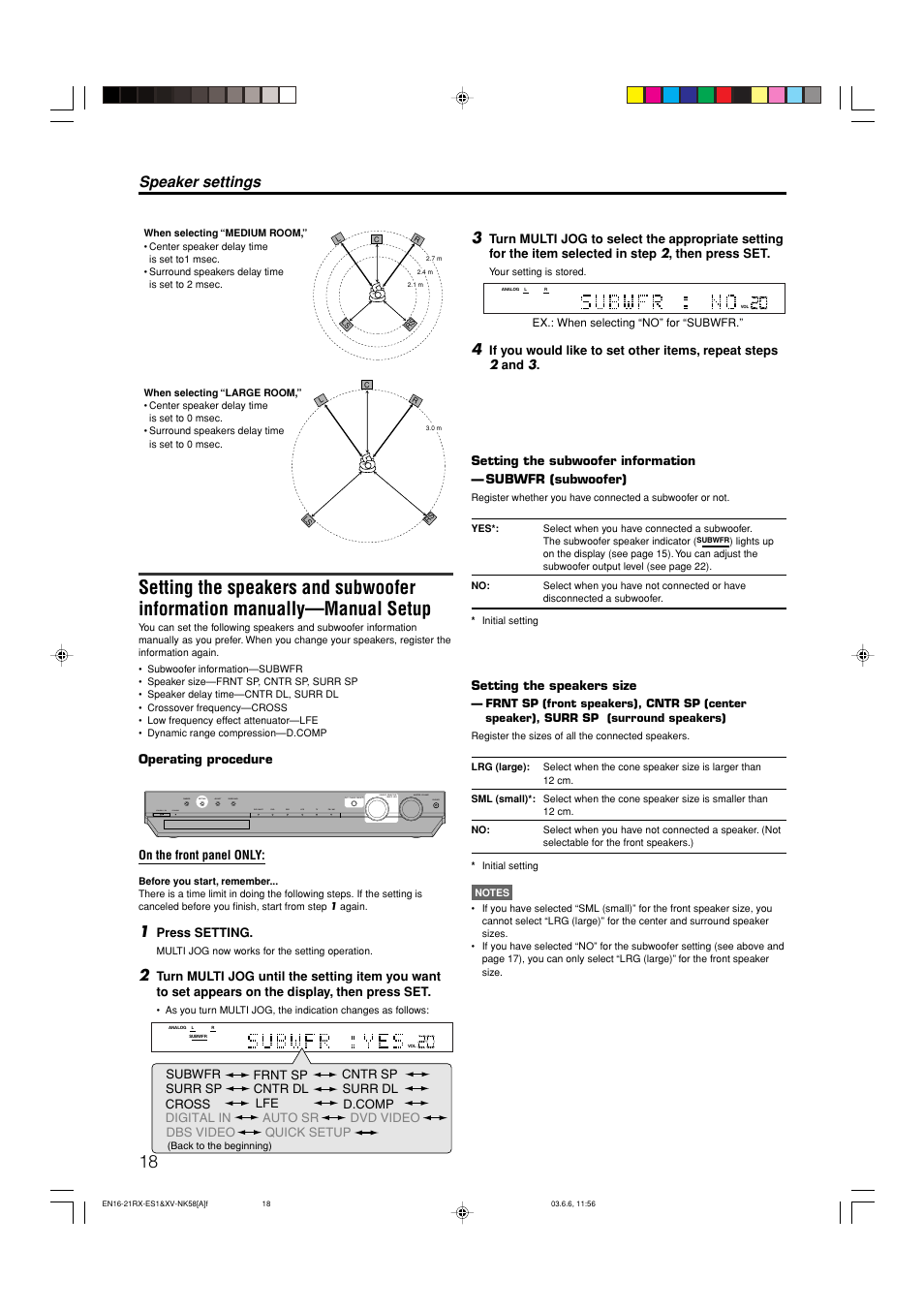 Speaker settings | JVC LVT1002-012B User Manual | Page 21 / 78