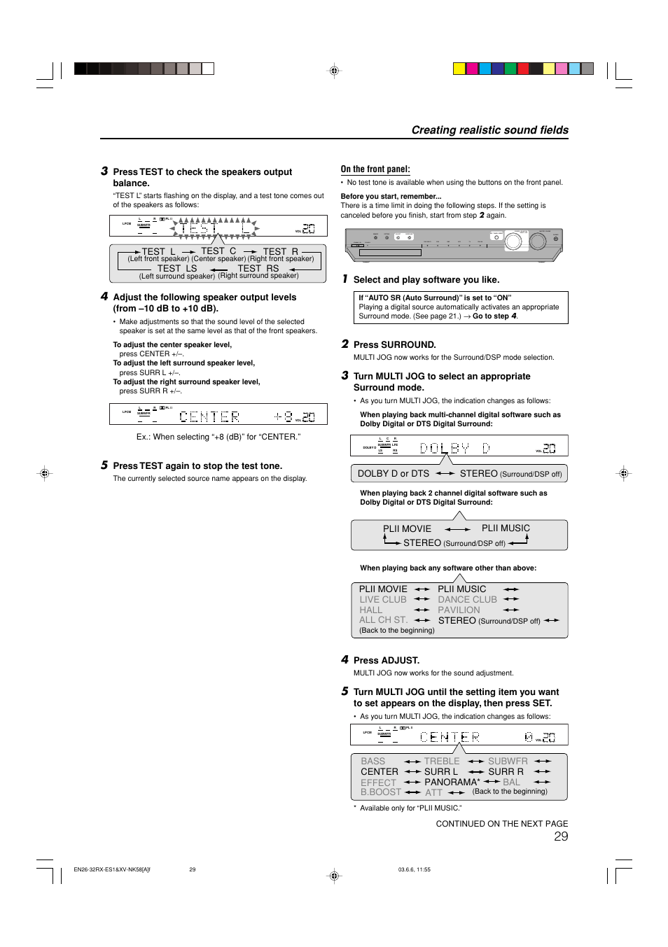 Creating realistic sound fields | JVC LVT1002-012B User Manual | Page 32 / 78