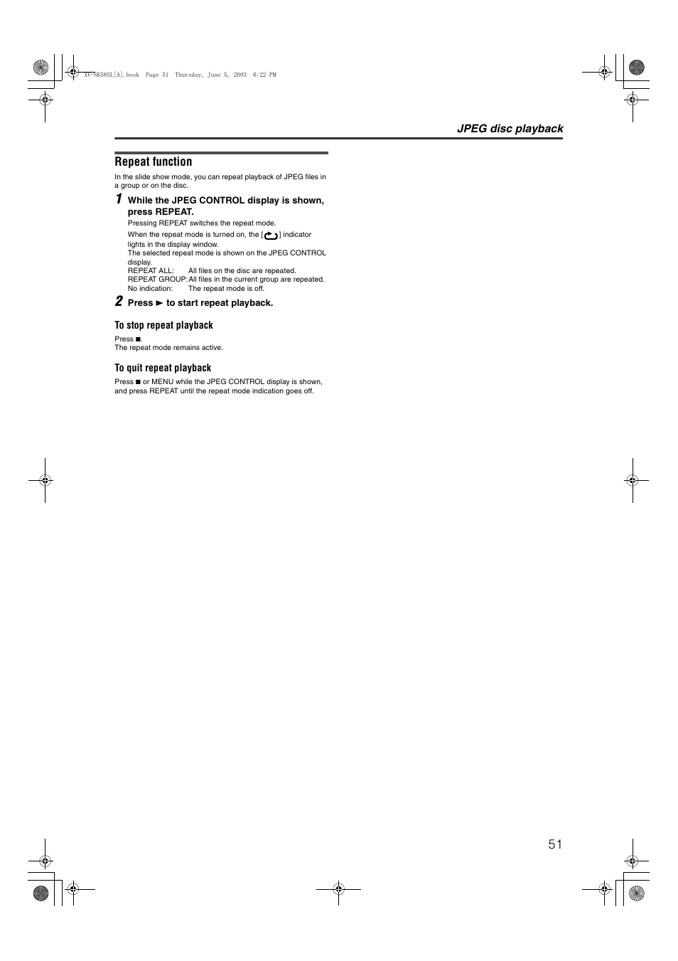 Repeat function | JVC LVT1002-012B User Manual | Page 54 / 78