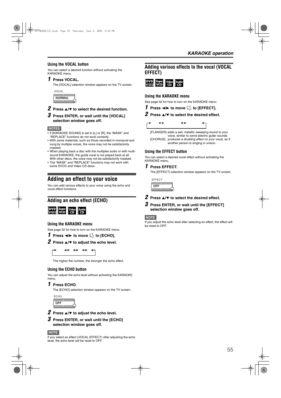 Adding an effect to your voice | JVC LVT1002-012B User Manual | Page 58 / 78