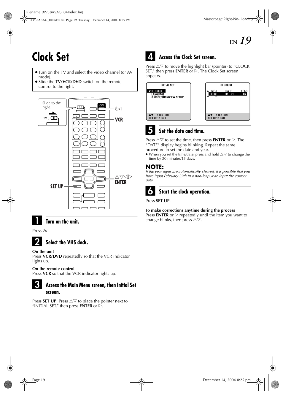 Clock set | JVC 0105KTH-MW-BJ User Manual | Page 19 / 72
