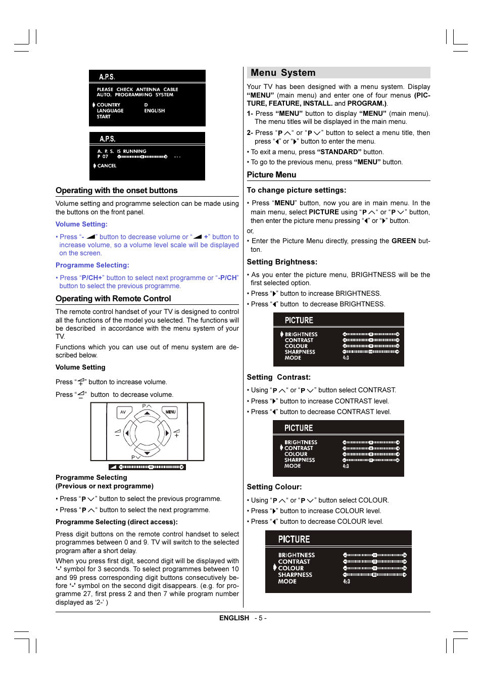 Menu system | JVC 50050690 User Manual | Page 6 / 26