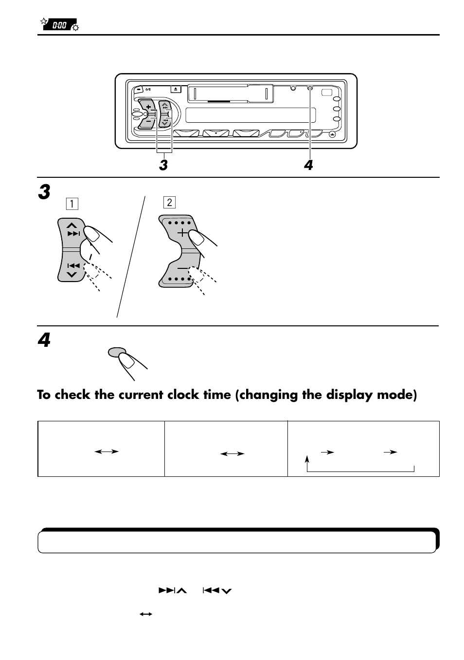 Selecting the level display (only for ks-fx730r), Start the clock | JVC KS-F530R User Manual | Page 22 / 32