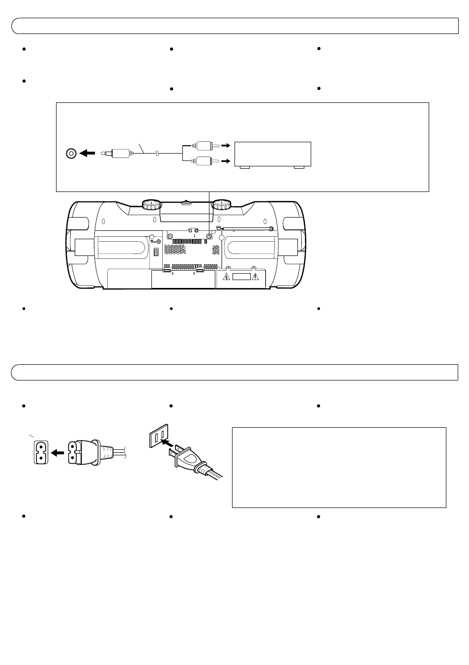 Connections conexiones, Raccordements, Power supply alimentacion alimentation | JVC RV-B99 User Manual | Page 7 / 40