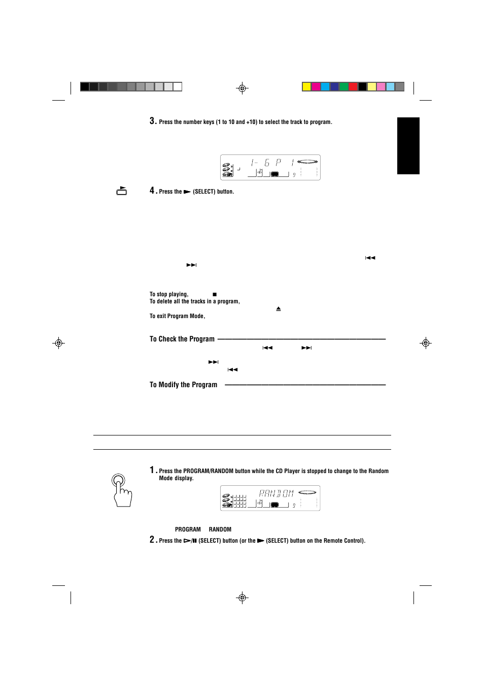 Random play, English | JVC CA-V808T User Manual | Page 29 / 53