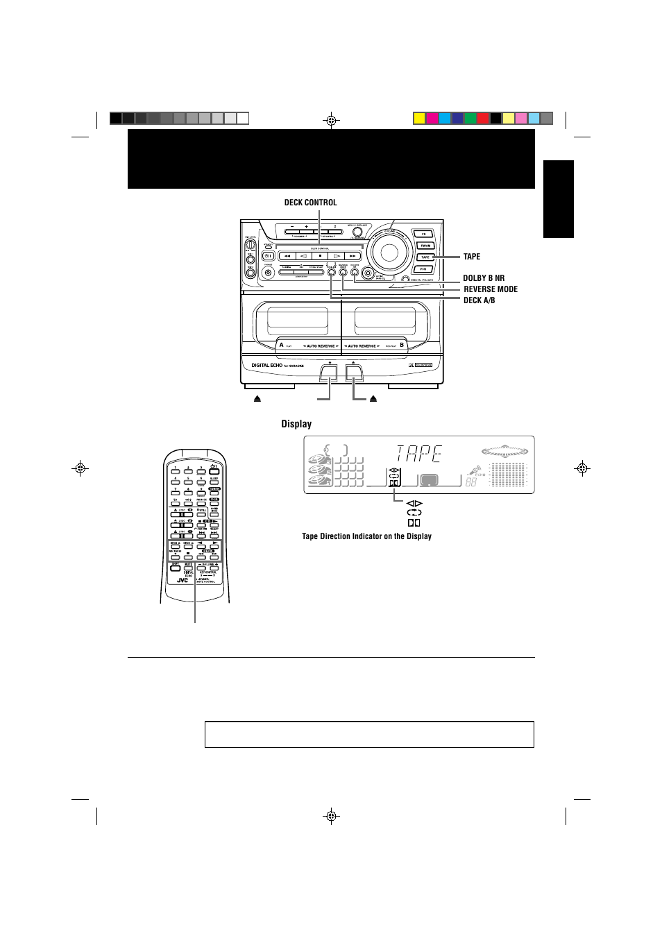 Using the cassette deck, Listening to a tape), English | Display | JVC CA-V808T User Manual | Page 35 / 53