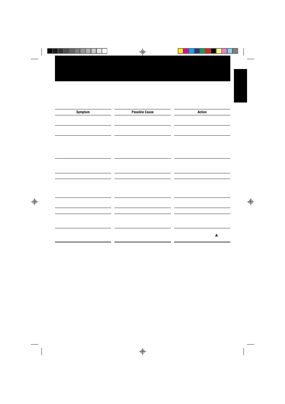 Troubleshooting, English | JVC CA-V808T User Manual | Page 51 / 53