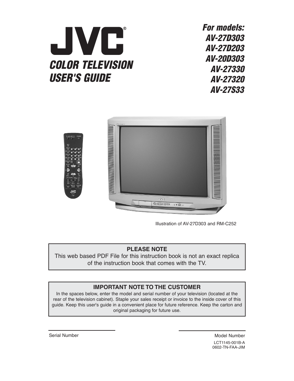 JVC AV-27D203 User Manual | 52 pages